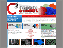 Tablet Screenshot of crisolmetalfinishing.com
